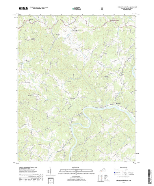 Brierpatch Mountain Virginia US Topo Map Image