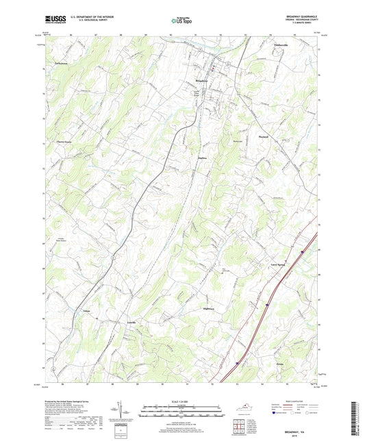 Broadway Virginia US Topo Map Image