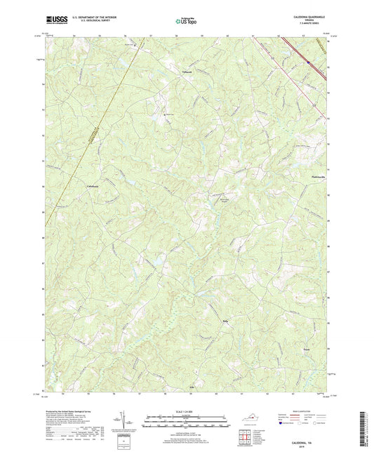 Caledonia Virginia US Topo Map Image