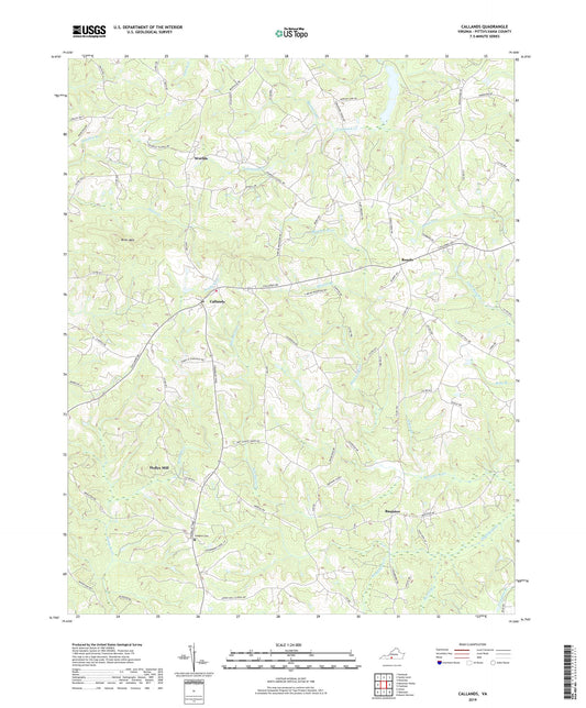 Callands Virginia US Topo Map Image