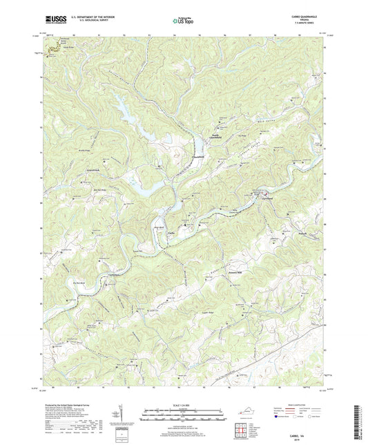Carbo Virginia US Topo Map Image