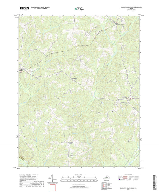 Charlotte Court House Virginia US Topo Map Image