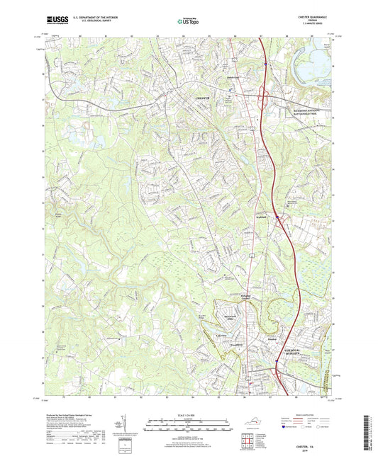 Chester Virginia US Topo Map Image