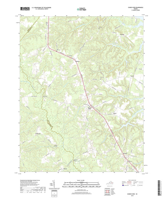 Church View Virginia US Topo Map Image