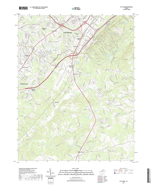 City Farm Virginia US Topo Map Image