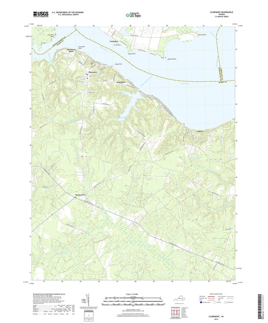 Claremont Virginia US Topo Map Image