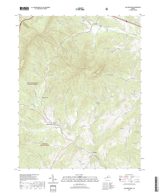 Collierstown Virginia US Topo Map Image
