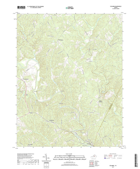 Columbia Virginia US Topo Map Image