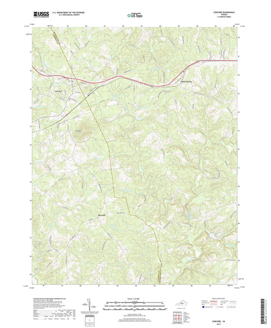 Concord Virginia US Topo Map Image