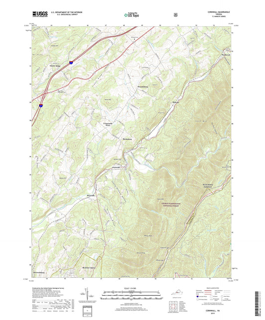 Cornwall Virginia US Topo Map Image