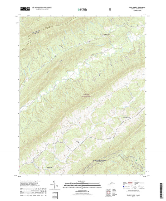Craig Springs Virginia US Topo Map Image
