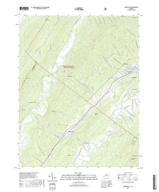 Craigsville Virginia US Topo Map Image