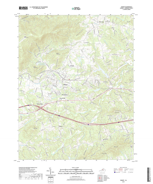 Crozet Virginia US Topo Map Image