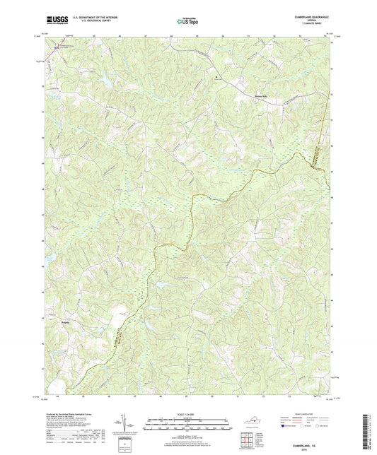 Cumberland Virginia US Topo Map Image