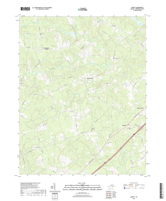 DeWitt Virginia US Topo Map Image