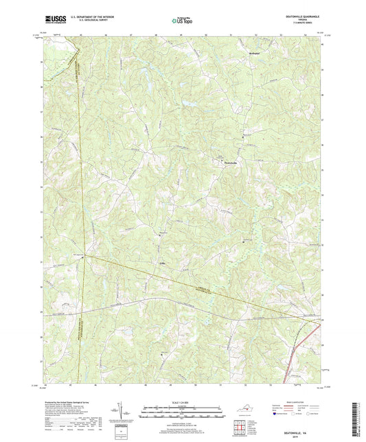 Deatonville Virginia US Topo Map Image