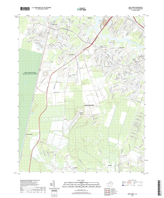 Deep Creek Virginia US Topo Map Image