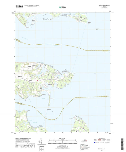 Deltaville Virginia US Topo Map Image