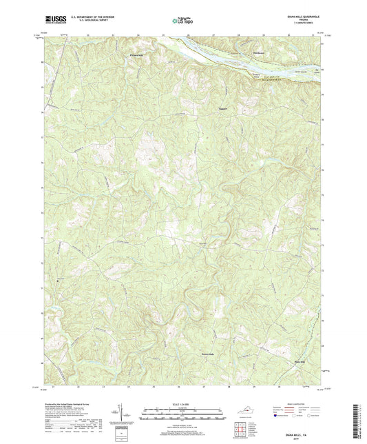 Diana Mills Virginia US Topo Map Image