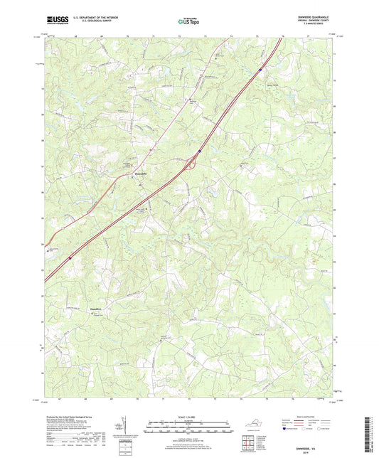 Dinwiddie Virginia US Topo Map Image