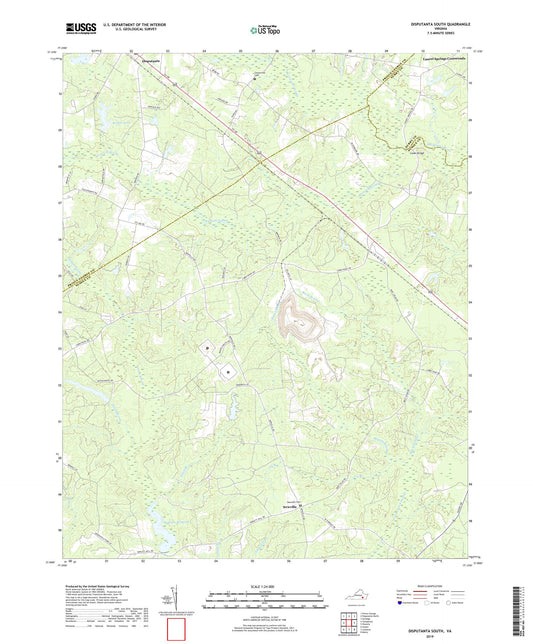 Disputanta South Virginia US Topo Map Image