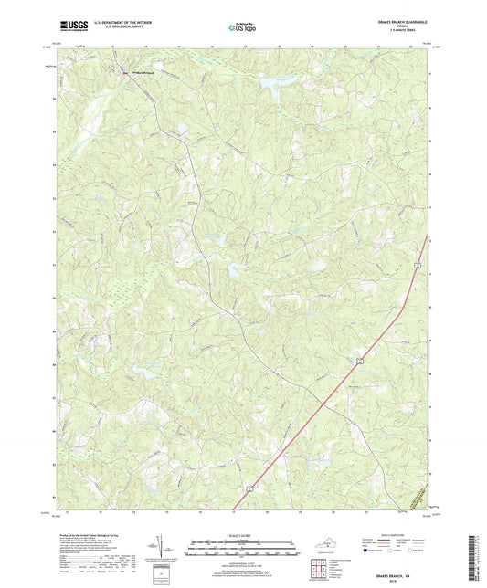 Drakes Branch Virginia US Topo Map Image