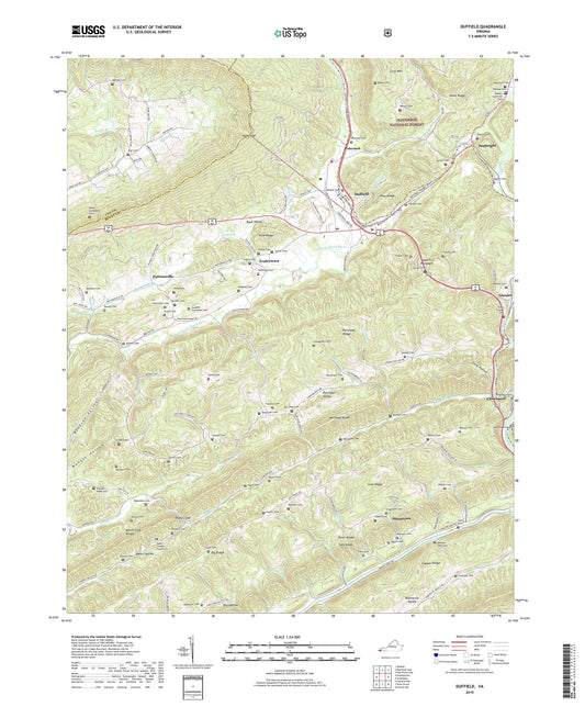 Duffield Virginia US Topo Map Image