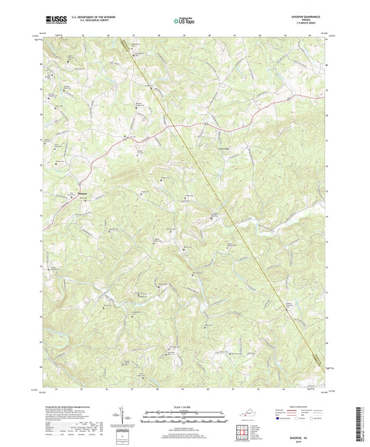 Dugspur Virginia US Topo Map Image