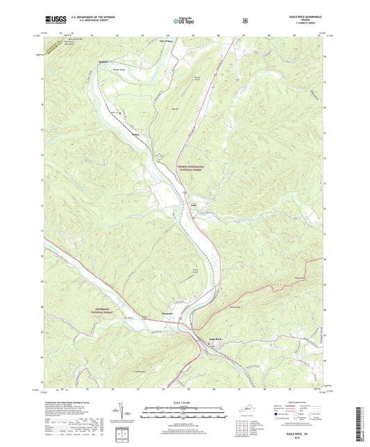 Eagle Rock Virginia US Topo Map Image