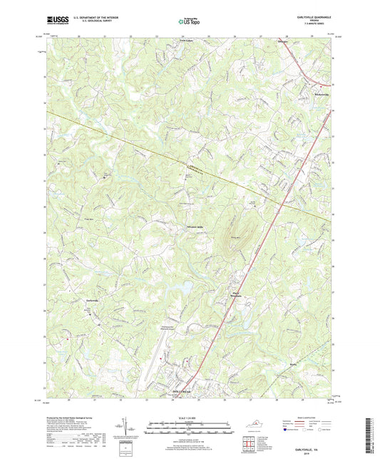 Earlysville Virginia US Topo Map Image
