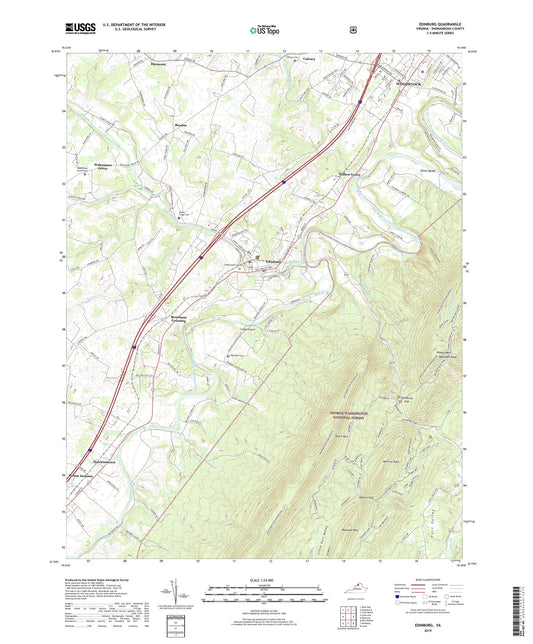 Edinburg Virginia US Topo Map Image