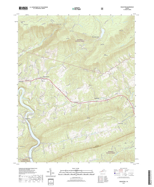 Eggleston Virginia US Topo Map Image