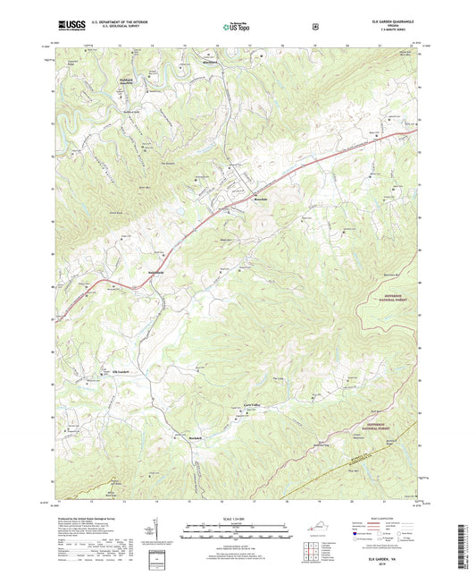 Elk Garden Virginia US Topo Map Image