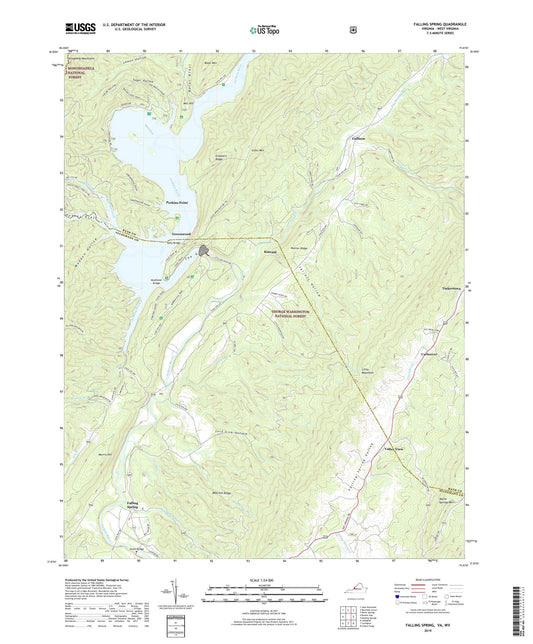 Falling Spring Virginia US Topo Map Image