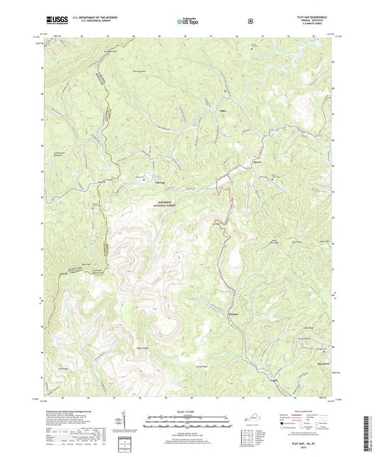 Flat Gap Virginia US Topo Map Image