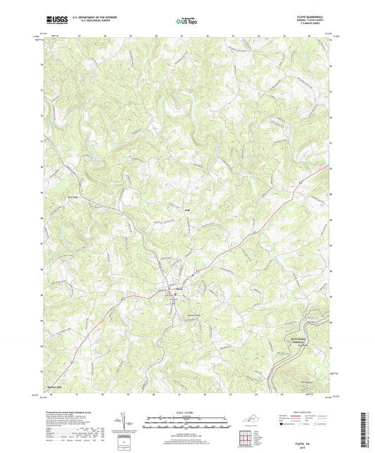 Floyd Virginia US Topo Map Image