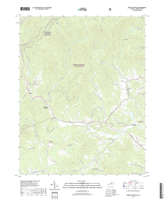 Forks of Buffalo Virginia US Topo Map Image