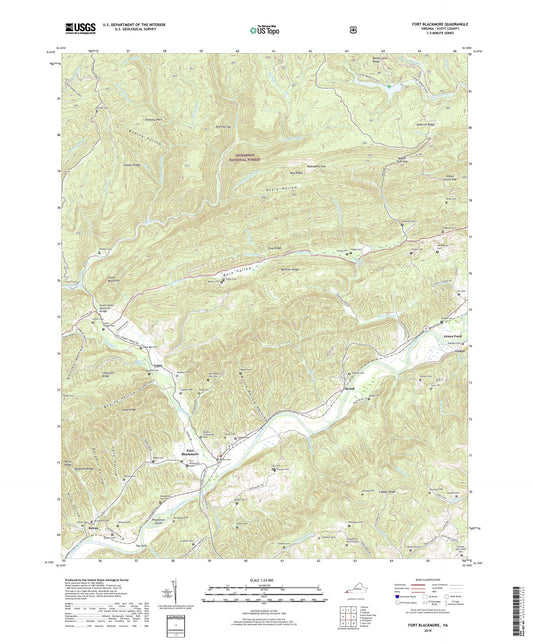 Fort Blackmore Virginia US Topo Map Image