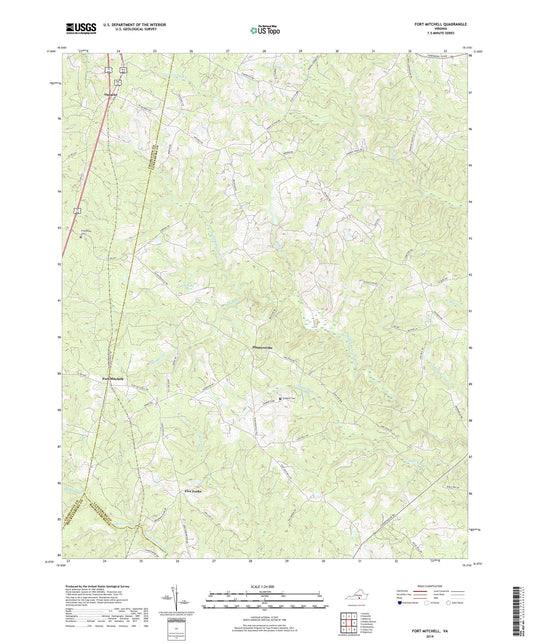 Fort Mitchell Virginia US Topo Map Image