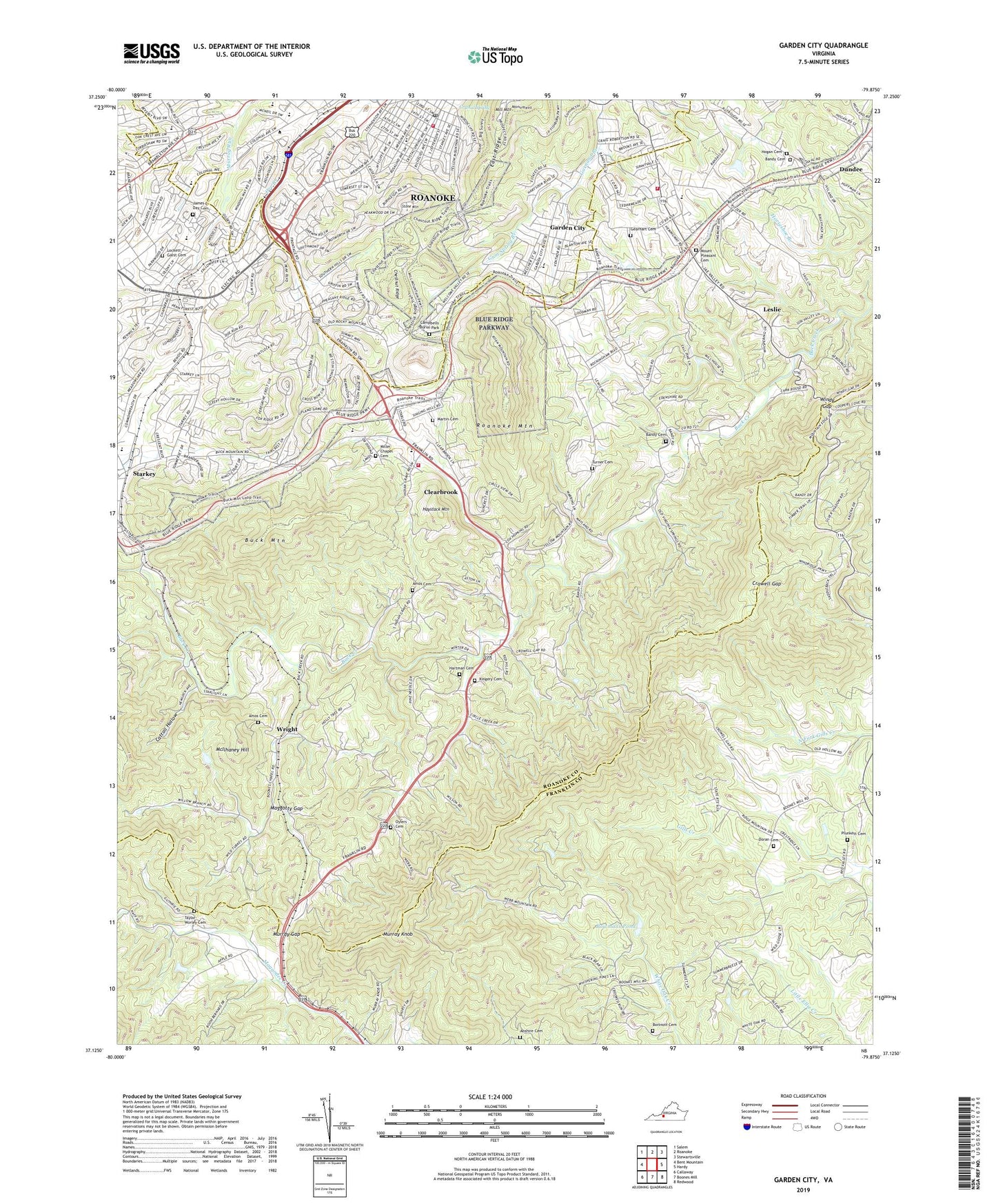 Garden City Virginia US Topo Map Image