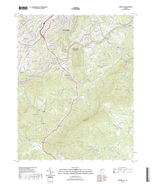 Garden City Virginia US Topo Map Image