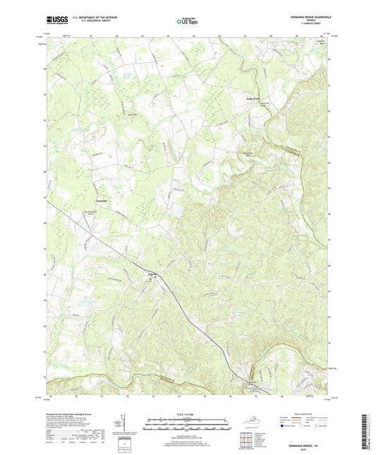 Germanna Bridge Virginia US Topo Map Image