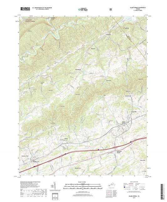 Glade Spring Virginia US Topo Map Image