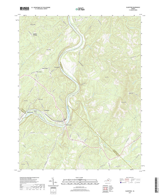 Gladstone Virginia US Topo Map Image