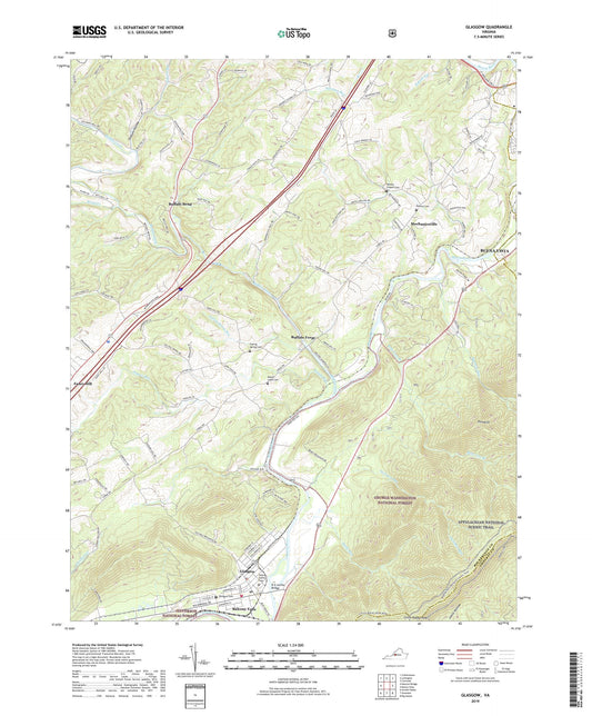 Glasgow Virginia US Topo Map Image