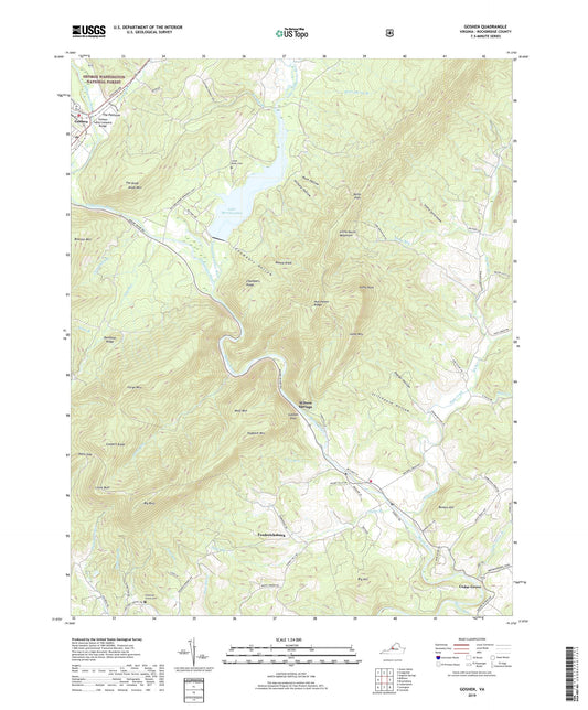 Goshen Virginia US Topo Map Image