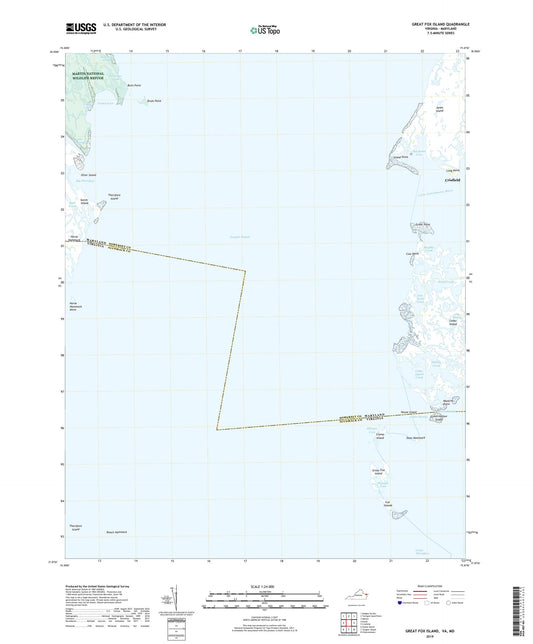 Great Fox Island Virginia US Topo Map Image