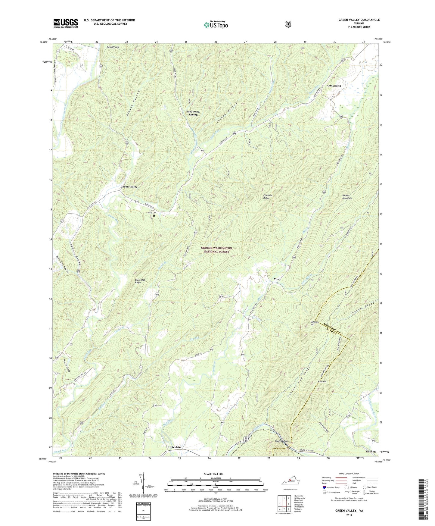 Green Valley Virginia US Topo Map Image