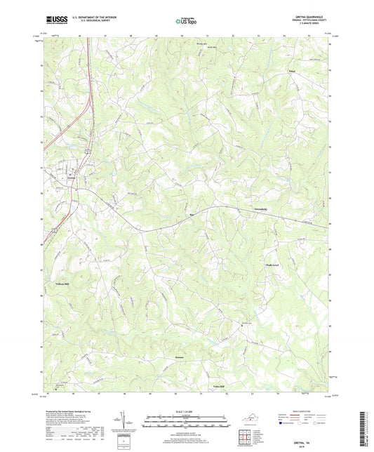Gretna Virginia US Topo Map Image