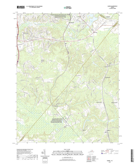 Guinea Virginia US Topo Map Image
